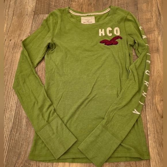Vintage Y2k Green Hollister Top Sz Med - Picture 1 of 2